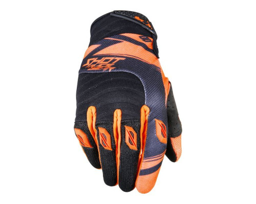 Shot racing рукавички cross модель contact claw neon orange колір чорний/помаранчевий fluo розмір 13