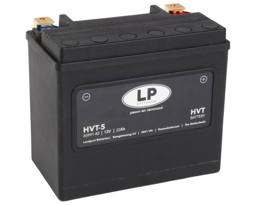 Батарея landport hvt-5 (mh hvt-5) 12v 22ah 173x98x154 heavy v-twin не обслуговується - заливається (підвищений круточний струм 325a) (лівий +) (2)