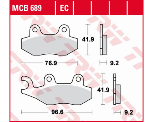 Гальмівні колодки trw lucas kh228 organic honda ca / cmx rebel 95-96, kymco 50 / 125 00-17 передні