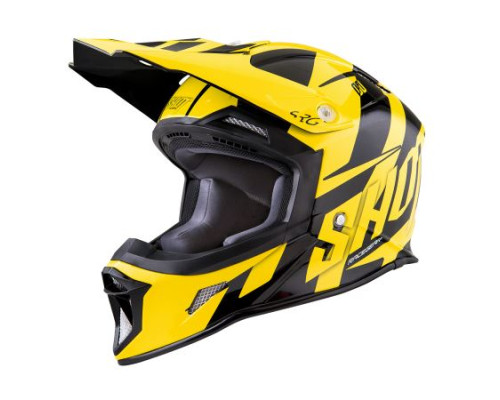 Shot Striker Каска Мото Неон Жовтий Fluo/Чорний Розмір XS