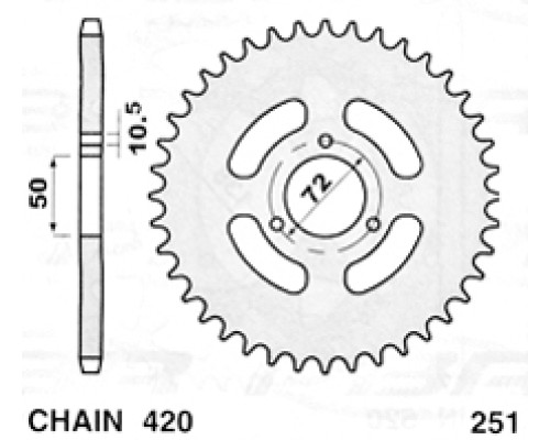 Зарідня зірочка aprilia rx50 98-05, sm50 03-06 (jtr24.50) -