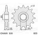 Передня зірочка 823 15 husqvarna 125/240/250/350/400/430/500 '83-'89, husaberg fc/fe 350 '96-'01, fc/fe 400 '96-'03, fe 501 '96-'01, fe 600 '96-'01 (ланцюг 5 20) (jtf823.15) -