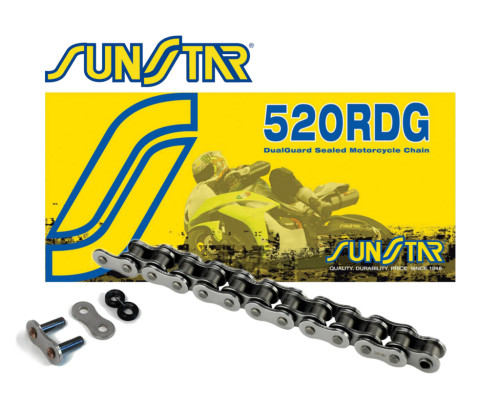 Ланцюг приводу sunstar 520rdg-110n (520vx2) до 750 cc (dg ring) натуральний колір (520rdg110n)