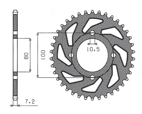 Зарідня зірочка sunstar 4533 45 suzuki gz 125 maruder '98-'11 (jtr1794.45) (ланцюг 428) (453345jt)