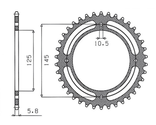Задня зірочка sunstar 857 41 yamaha xt 600 '83-94, xt 600z 84-89 (jtr857.41) (ланцюг 520) (85741jt)