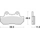 Тормозні колодки trw lucas kh69/3 sinter street honda cbr 600 / xl 600 v 87-90, cx 650 / turbo 83-85, cb 750 / cb 900 boldor 81-83, vt 1100 87-93, gl 1200 / 1500 84-00, перед / зад (акція)