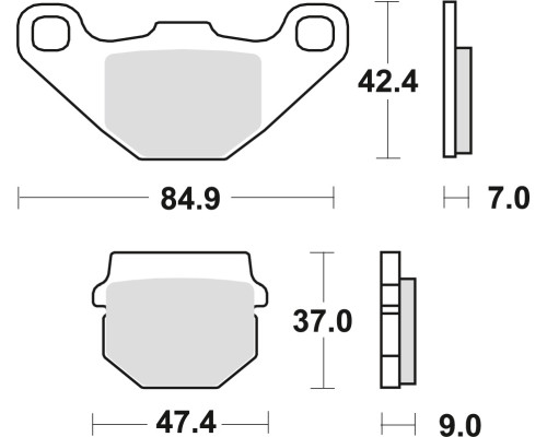 Гальмівні колодки trw lucas kh83 organic derbi senda 50 12-17, kawasaki klx 110 10-, kmx 125 87-98, suzuki ue 125 / 150 01-03, передні/задні