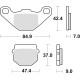 Гальмівні колодки trw lucas kh83 organic derbi senda 50 12-17, kawasaki klx 110 10-, kmx 125 87-98, suzuki ue 125 / 150 01-03, передні/задні