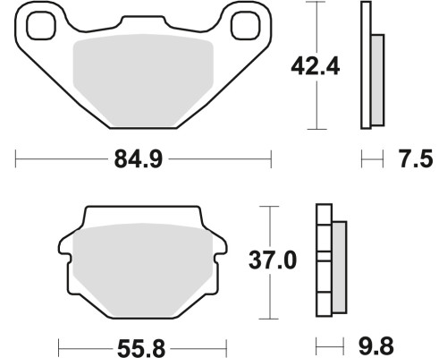Тормозні колодки trw lucas kh67 sinter offroad aprilia pegaso 650 91-00, kawasaki klr 250 84-05, gpz 500 88-04, kle 500 91-07, kl / klr 600 / 650 84-04, перед / зад