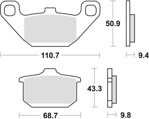 Гальмівні колодки trw lucas kh85 organic kawasaki en 500 90-03, gpz 600 85-90, vn 750 86-95, gtr 1000 86-93, zr 1100 96-97, vn 1500 87-99, передні/задні