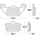 Гальмівні колодки trw lucas kh85 organic kawasaki en 500 90-03, gpz 600 85-90, vn 750 86-95, gtr 1000 86-93, zr 1100 96-97, vn 1500 87-99, передні/задні