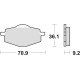 Тормозні колодки trw lucas kh101 organic yamaha tdr 50 88-02, dt 80 85-97, dt 125 82-06, tdr 125 93-02, xt 350 85-95, xt 500 76-81, xt 600 87-03, xtz 660 91-95, перед / ззаду
