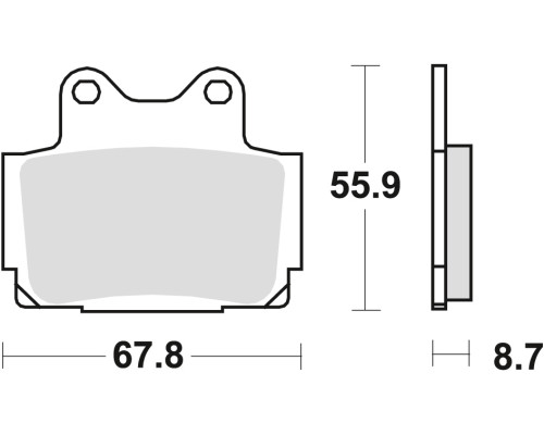 Тормозні колодки trw lucas kh104 organic yamaha tzr 125 88-92, fzs 600 98-03, srx 600 86-95, xj 600 / diversion 92-03, передні / задні