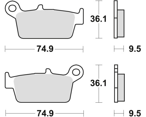 Тормозні колодки trw lucas kh131 sinter offroad (performance) honda crf 230 08-10, xr 250 88-97, xr 600 91-99, yamaha wr 125 98-07, задні (акція)