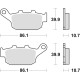 Тормозні колодки trw lucas kh140 organic honda xlv transalp 91-13, xrv 750 africa twin 90-03, nx 650 dominator 88-94, suzuki xf 650 97-02, yamaha xj6 09-12, задні