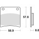 Тормозні колодки trw lucas kh146 sinter street suzuki gsxf 600 / 750 88-97, vx 800 90-95, gsxf 1100 88-96, gsx 1100 g 91-93 перед/зад