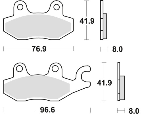 Гальмівні колодки trw lucas kh165 sinter offroad honda nsr 50 93-96, cb 125f 14-16, kawasaki ex 250 07-17, klf 300 89-07, suzuki dr 250 82-87, dr 800 91-96, yamaha xtz 750 89-97, передні/ задній