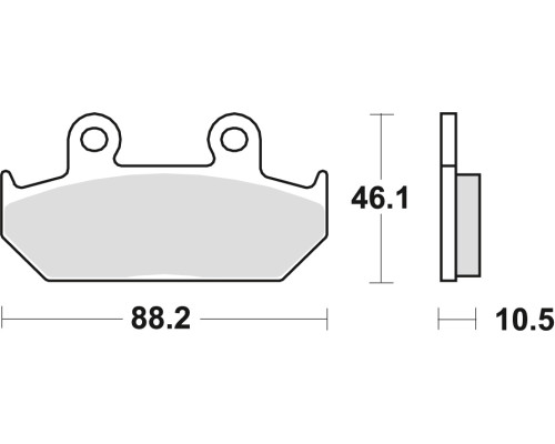 Тормозні колодки trw lucas kh124 kh412 sinter street honda vt 600 shadow 89-93, xl 600v transalp 91-93, nx dominator 650 88-90, xrv 650 africa twin 88-90, gl 1500 88-00, передні