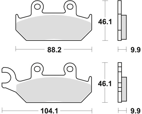 Тормозні колодки trw lucas kh172 sinter street yamaha xt 600 90-03, xtz 660 91-99 передні (акція)