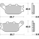 Тормозні колодки trw lucas kh174 sinter street honda cbf 500 04-08, cb 600 hornet 98-15, cbf 600 04-13, cbr/rr 600 91-07, nc 700/750 '12-, xl 700v 08-13, cb 750 92-03, cb 900 hornet 02-06, cbr 900 92-03, cb 1000 93-03, cbf 1000 10-16, задня