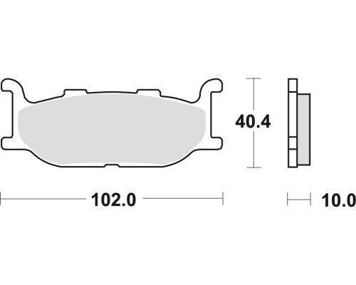 Тормозні колодки trw lucas kh179 sinter street yamaha xv 535 95-98, xj 600 92-97, xvs 650 97-07, xj 900 95-03, xv 1100 94-98, xv 1600 99-04, передні