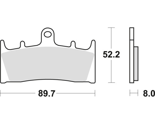 Гальмівні колодки trw lucas kh188 kawasaki zx9r 96-01, zrx 1100 / 1200 96-06, vn 1500 02-03, vn 1600 04-08, suzuki gsf 1200 01-05, gsx 1400 01-07, vz 1600 04- 05, передня