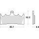 Гальмівні колодки trw lucas kh188 kawasaki zx9r 96-01, zrx 1100 / 1200 96-06, vn 1500 02-03, vn 1600 04-08, suzuki gsf 1200 01-05, gsx 1400 01-07, vz 1600 04- 05, передня
