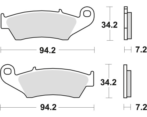Гальмівні колодки trw lucas kh185 kh389 organic honda xl 125 03-08, xr 400 96-03, xlv 650 transalp 97-13, xrv 750 africa twin 93-03, kawasaki klx 650 93-01, suzuki drz 400 00-08, передні
