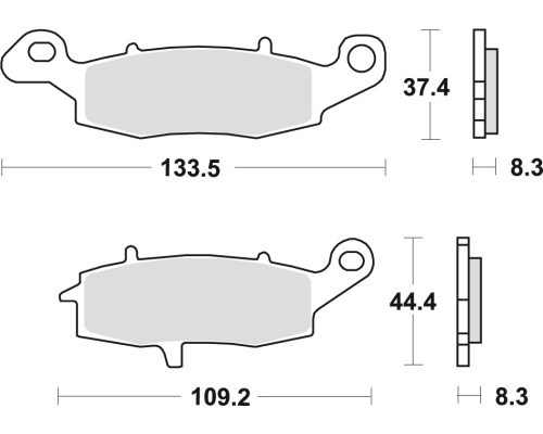 Гальмівні колодки trw lucas kh231 organic kawasaki er6 06-16, versys 650 07-14, z 750 04-06, zr7 99-04, w 800 '11-, gpz 1100 95-98, vn 1500 93-04, vn 1600 03-08, vn 1 700 09-17, suzuki gs 500 96-08, gsf 600 00-04, перед (акція)