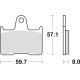 Тормозні колодки trw lucas kh254 organic vt 750 10-15 cb 1300 98-02 cb 1300 x4 97-99, kawasaki zx7rr 96-99, задні (акція)
