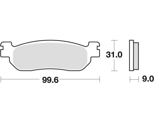 Тормозні колодки trw lucas kh275 sinter street yamaha tw 125 99-08 tw 200 91-15 r6 99-02 перед/зад