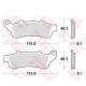 Гальмівні колодки trw lucas kh261 kh281 organic honda nt 650 v 02-05, vfr 800 98-05, xl 1000 v 99-03 stx 1300 02-08, gl 1800 01-16, vtx 1800 01-08 kawasaki ninja/vulcan 650 1 7-, передня