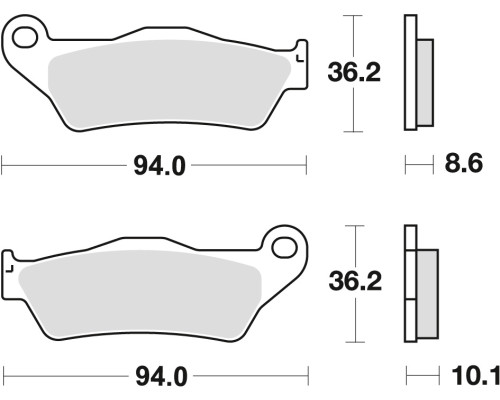 Тормозні колодки trw lucas kh363 sinter street bmw r1100gs/r/rt/s 99-05 r1150gs/adv/r/rs/rt 99-06 k1200gt/r/s 05-09 r1200c 98-05 r1200gs/adv/r/s 04-12 k1300r 09-15 задні