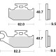 Тормозні колодки trw lucas kh317 sinter offroad suzuki ltf 500 03-04, yamaha yxr 660 04-06 yfm 700 raptor 06-, задні