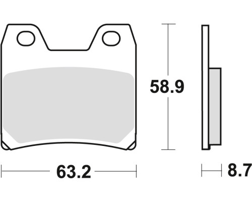 Тормозні колодки trw lucas kh348 sinter street yamaha fzs 1000 fazer 01-05, xjr 1300 02-16, зад (акція)