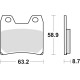 Тормозні колодки trw lucas kh348 sinter street yamaha fzs 1000 fazer 01-05, xjr 1300 02-16, зад (акція)