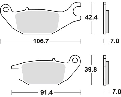 Гальмівні колодки trw lucas kh343 organic honda cbr 125 04-10, xl 125 v varadero 01-13, yamaha yzf 150 14-, задні