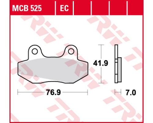Тормозні колодки trw lucas kh86 organic honda nsr 50 89-96, nsr 80 87-92, fs 125 sonic 03-, перед (акція)