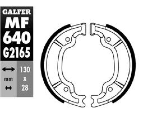Гальмівні колодки galfer y535 yamaha ybr 125/250 '05-, xv 125 virago '97-99, xvs 125/250 dragstar '00-, sp 125 majesЗАДНІ'98-00, , yfm 200 '86-89, mbk booster / doodo / skyliner 100/12 5/150 '00-