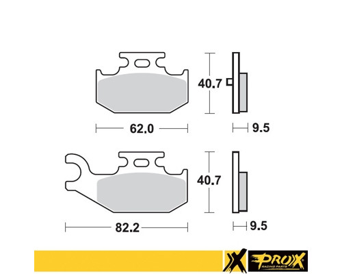 Гальмівні колодки prox kh428 yamaha yfm 700 raptor '06-11 задні