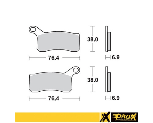 Гальмівні колодки prox kh462 ktm 450/505/525 sx/xc atv '08-12 передні