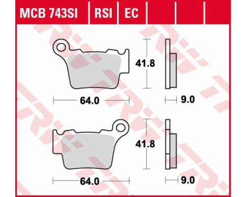 Гальмівні колодки trw lucas kh368 organic bmw g 450 x / smr 08-11, ktm exc / sx 125 04-16, exc / sx 250 03-17, exc 300 04-, exc 350 10-, exc 450 03-, exc 500 09-, xc 525 03- 07, exc 530 08-11, зад