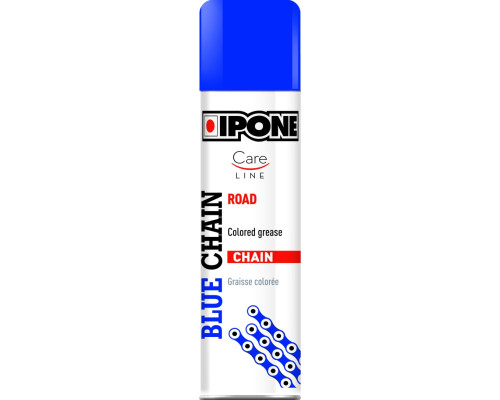 Ipone spray chain 250ml blue chain lubricant color blue (careline) (akc) (12)