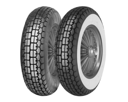 Mitas, ШИНА 3.50-8 B 13, для мотоцикла, 46J TT 4PR, білий бік, до 100 км/год, перед/зад, DOT 13/2025