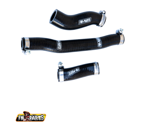 Fm-parts силіконові шланги/шланги радіатора ktm exc 250/300 tpi '20-'23, husqvarna te/tei 250/300 tpi '20-'23, газ-газ ec 250/300 tpi '20-'23 колір чорний