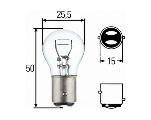 Лампочка hella 8gd p21/5w 12v bay15d