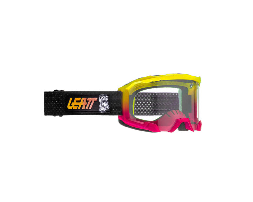 ВЕЛОСИПЕДНІ Окуляри LEATT VELOCIЗАДНІ4.0 MTB IRIZ GOGGLE 80'S SKULL BLUE UC 26% - КОЛІР ЖОВТИЙ/РОЖЕВИЙ/ЧОРНИЙ Дзеркальні лінзи СИНІЙ/РОЖЕВИЙ