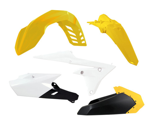 Пластиковий набір racetech (rtech) YAMAHA wrf 250 (15-19), wrf 450 (16-18) колір білий чорний жовтий лімітована серія - роз