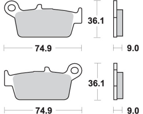 Гальмівні колодки kh131/3 street standard jincheng jc 125 2b '97, motour union jc 125 deer '98-'99 колір чорний