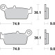 Гальмівні колодки kh131/3 street standard jincheng jc 125 2b '97, motour union jc 125 deer '98-'99 колір чорний